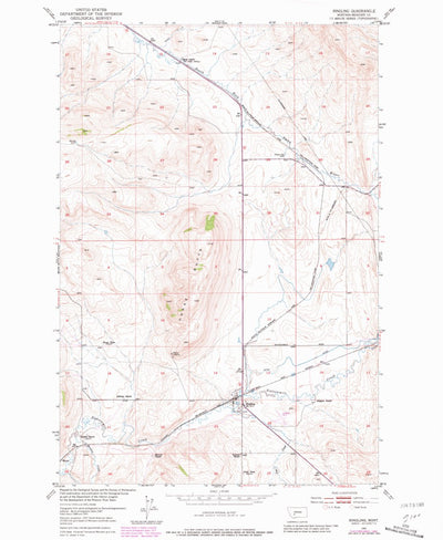 United States Geological Survey Ringling, MT (1951, 24000-Scale) digital map