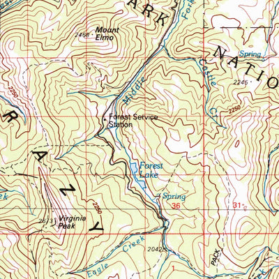 United States Geological Survey Ringling, MT (1993, 100000-Scale) digital map