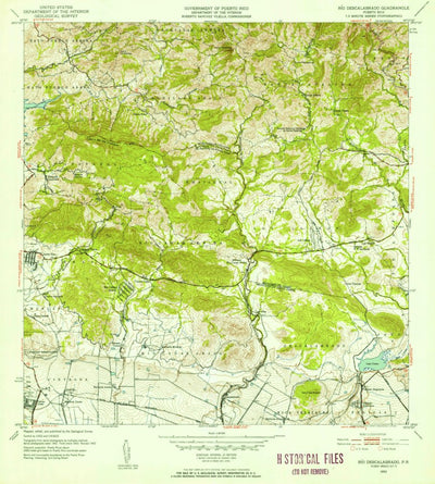 United States Geological Survey Rio Descalabrado, PR (1952, 30000-Scale) digital map
