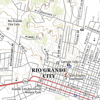 United States Geological Survey Rio Grande City North, TX (2022, 24000-Scale) digital map