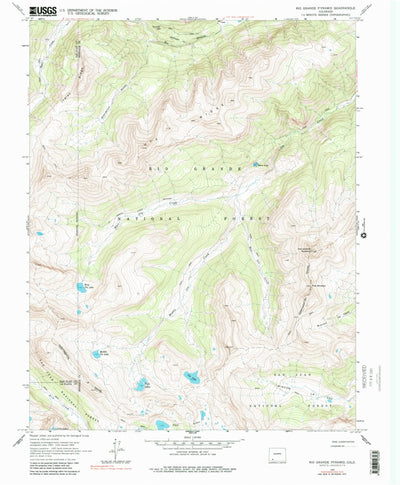 United States Geological Survey Rio Grande Pyramid, CO (1964, 24000-Scale) digital map