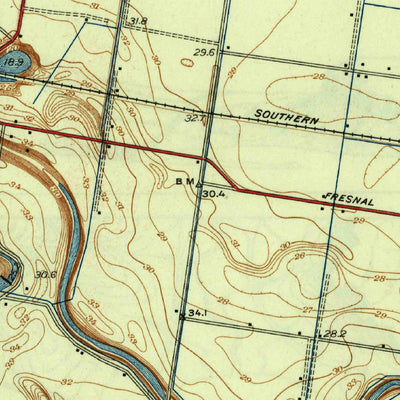United States Geological Survey Rio Hondo, TX (1932, 31680-Scale) digital map