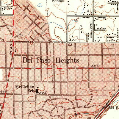 United States Geological Survey Rio Linda, CA (1951, 24000-Scale) digital map