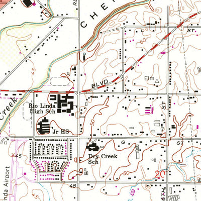 United States Geological Survey Rio Linda, CA (1967, 24000-Scale) digital map