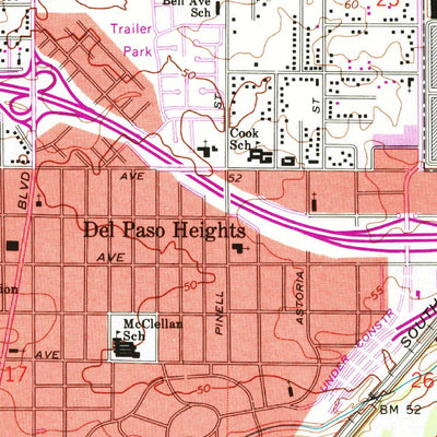 United States Geological Survey Rio Linda, CA (1967, 24000-Scale) digital map
