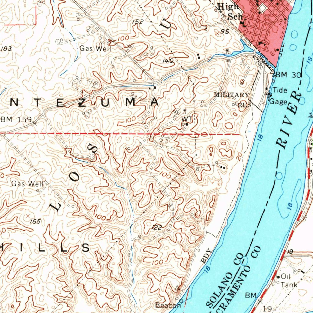 Rio Vista, CA (1952, 62500-Scale) Map by United States Geological ...