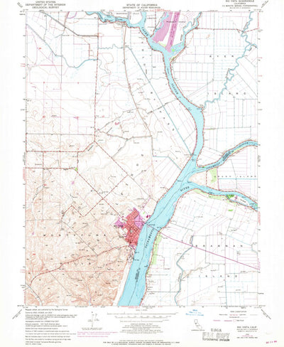 United States Geological Survey Rio Vista, CA (1953, 24000-Scale) digital map