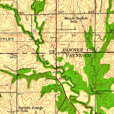 United States Geological Survey Ripley, OK (1929, 62500-Scale) digital map