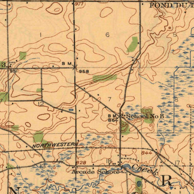 United States Geological Survey Ripon, WI (1918, 62500-Scale) digital map