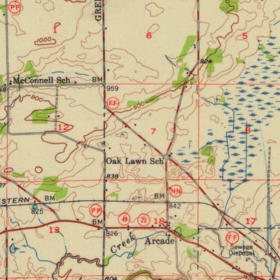 United States Geological Survey Ripon, WI (1956, 62500-Scale) digital map