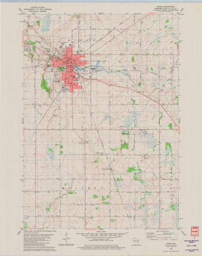 United States Geological Survey Ripon, WI (1980, 24000-Scale) digital map
