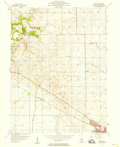 United States Geological Survey Rising, IL (1957, 24000-Scale) digital map