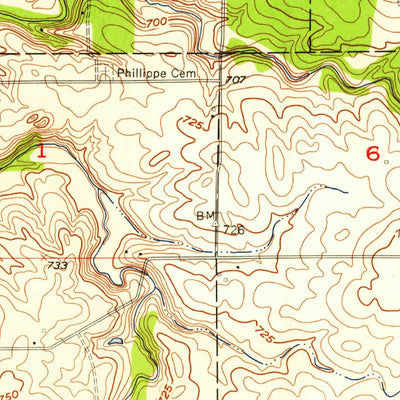 United States Geological Survey Rising, IL (1957, 24000-Scale) digital map