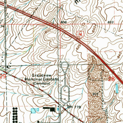 United States Geological Survey Rising, IL (1998, 24000-Scale) digital map