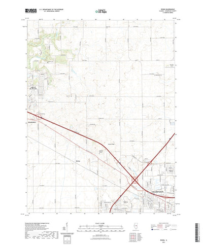 United States Geological Survey Rising, IL (2021, 24000-Scale) digital map
