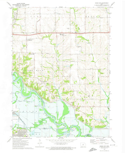 United States Geological Survey Rising Sun, IA (1972, 24000-Scale) digital map