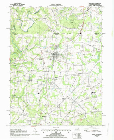 United States Geological Survey Rising Sun, MD-PA (1992, 24000-Scale) digital map