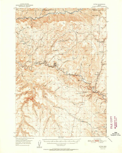 United States Geological Survey Ritter, OR (1952, 62500-Scale) digital map