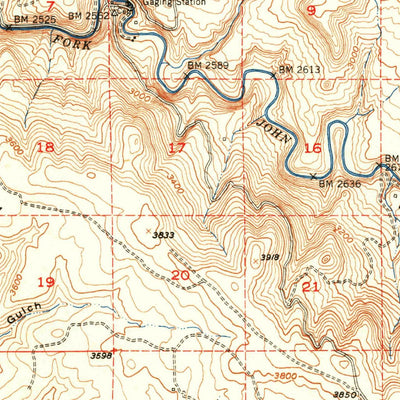 United States Geological Survey Ritter, OR (1952, 62500-Scale) digital map