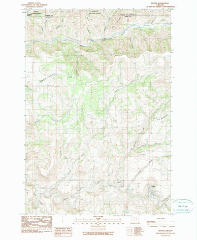 United States Geological Survey Ritter, OR (1990, 24000-Scale) digital map