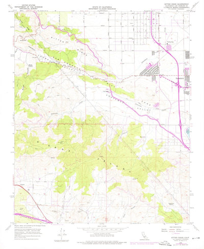 United States Geological Survey Ritter Ridge, CA (1958, 24000-Scale) digital map