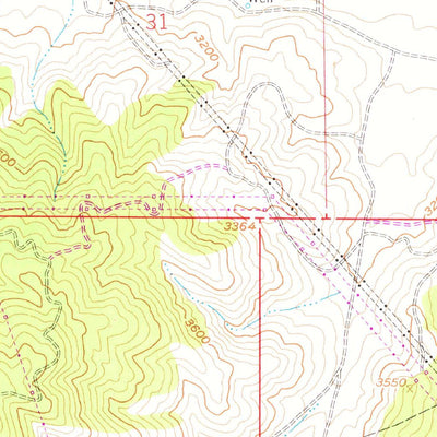 United States Geological Survey Ritter Ridge, CA (1958, 24000-Scale) digital map