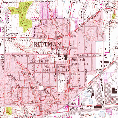 United States Geological Survey Rittman, OH (1961, 24000-Scale) digital map