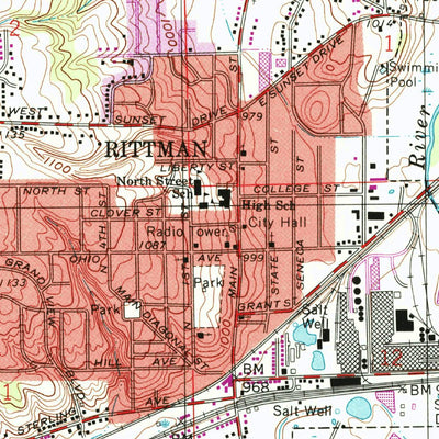 United States Geological Survey Rittman, OH (1994, 24000-Scale) digital map