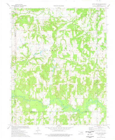 United States Geological Survey Ritts Junction, OK (1974, 24000-Scale) digital map
