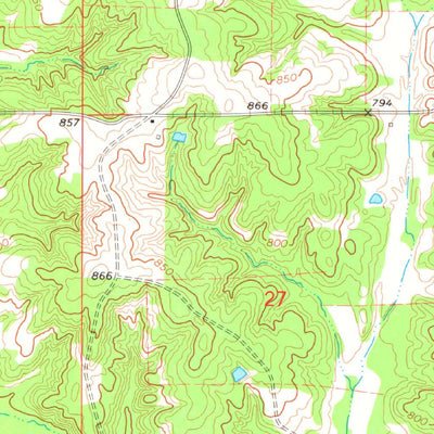 United States Geological Survey Ritts Junction, OK (1974, 24000-Scale) digital map