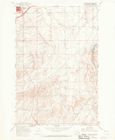 United States Geological Survey Ritzville SE, WA (1967, 24000-Scale) digital map