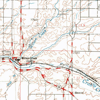 United States Geological Survey Ritzville, WA (1953, 250000-Scale) digital map