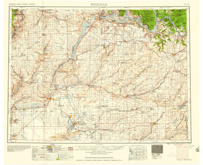 United States Geological Survey Ritzville, WA (1959, 250000-Scale) digital map