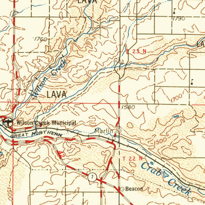 United States Geological Survey Ritzville, WA (1959, 250000-Scale) digital map
