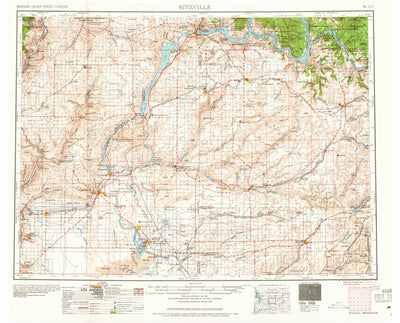 United States Geological Survey Ritzville, WA (1965, 250000-Scale) digital map