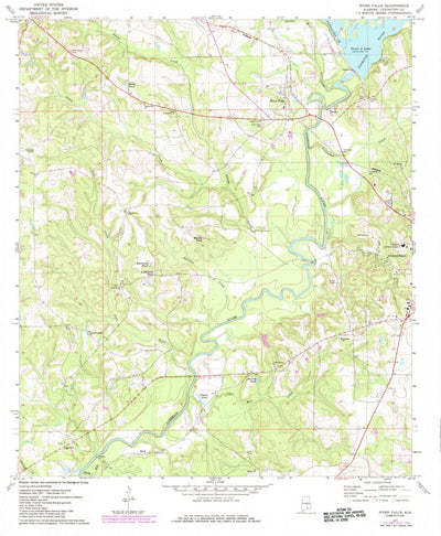 United States Geological Survey River Falls, AL (1971, 24000-Scale) digital map