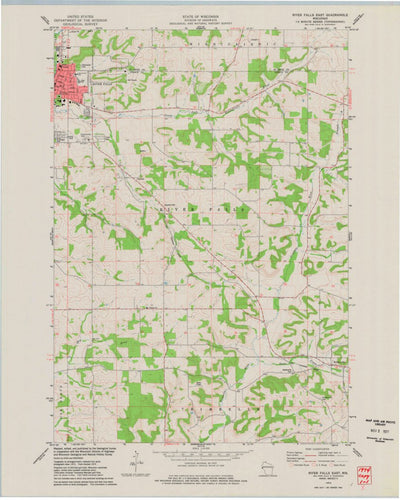 United States Geological Survey River Falls East, WI (1974, 24000-Scale) digital map