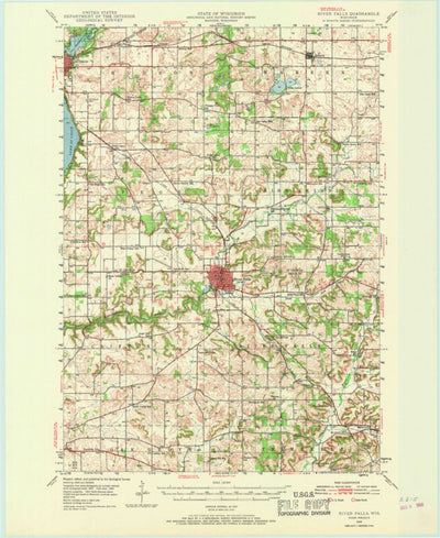 United States Geological Survey River Falls, WI (1946, 62500-Scale) digital map