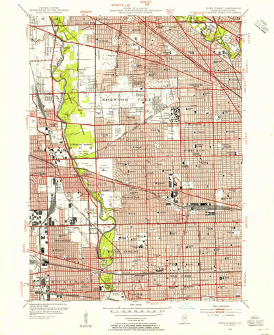 United States Geological Survey River Forest, IL (1953, 24000-Scale) digital map