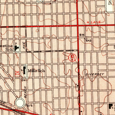 United States Geological Survey River Forest, IL (1953, 24000-Scale) digital map