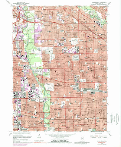 United States Geological Survey River Forest, IL (1963, 24000-Scale) digital map