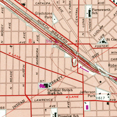 United States Geological Survey River Forest, IL (1963, 24000-Scale) digital map