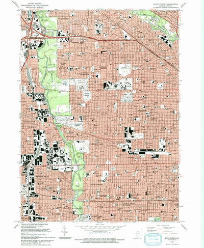 United States Geological Survey River Forest, IL (1993, 24000-Scale) digital map