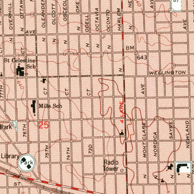 United States Geological Survey River Forest, IL (1993, 24000-Scale) digital map