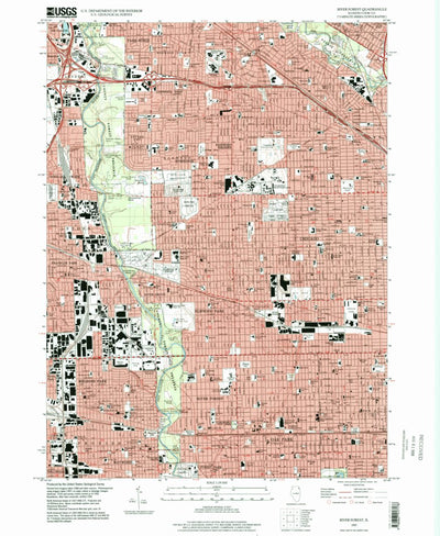 United States Geological Survey River Forest, IL (1997, 24000-Scale) digital map