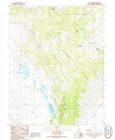 United States Geological Survey River Spring, CA-NV (1986, 24000-Scale) digital map