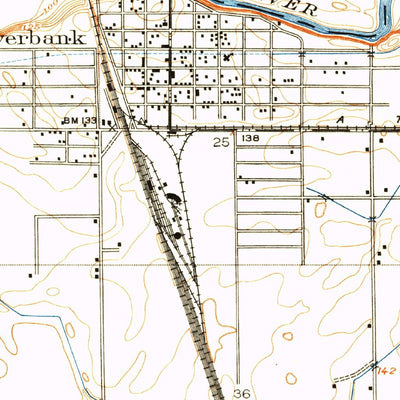 United States Geological Survey Riverbank, CA (1916, 31680-Scale) digital map