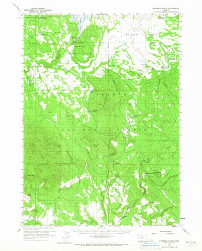 United States Geological Survey Riverbed Butte, OR (1960, 62500-Scale) digital map