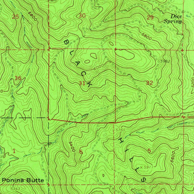 United States Geological Survey Riverbed Butte, OR (1960, 62500-Scale) digital map