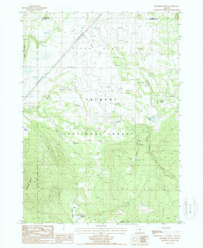 United States Geological Survey Riverbed Butte, OR (1988, 24000-Scale) digital map